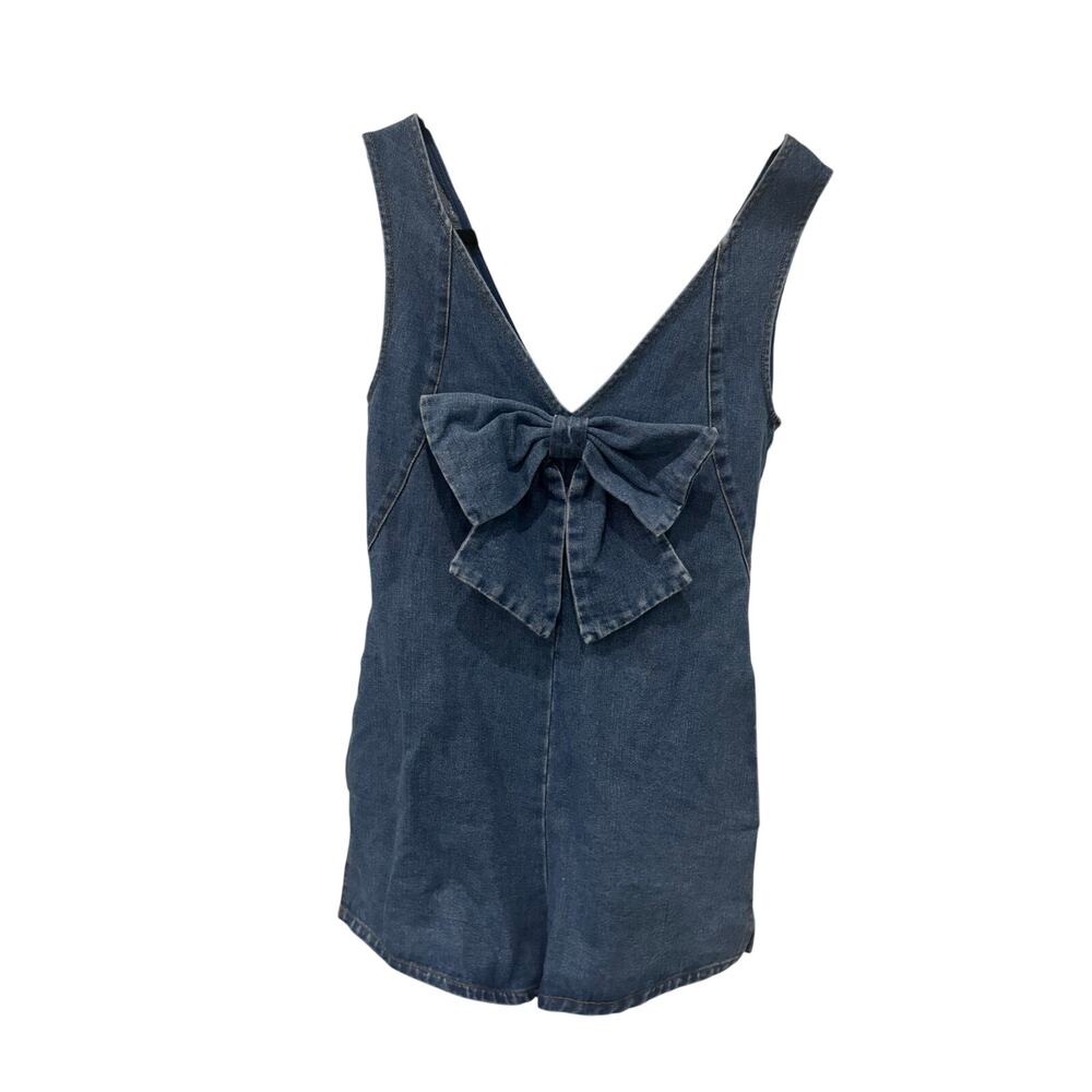 Boutique Day + Moon blue jean romper